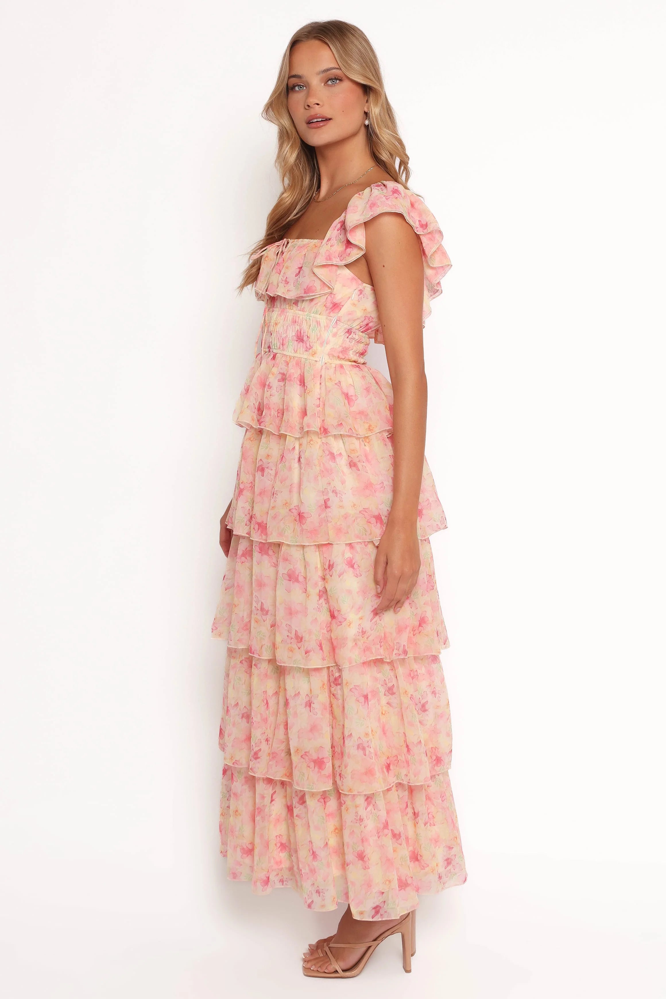 Belle Maxi Dress - Pink Floral