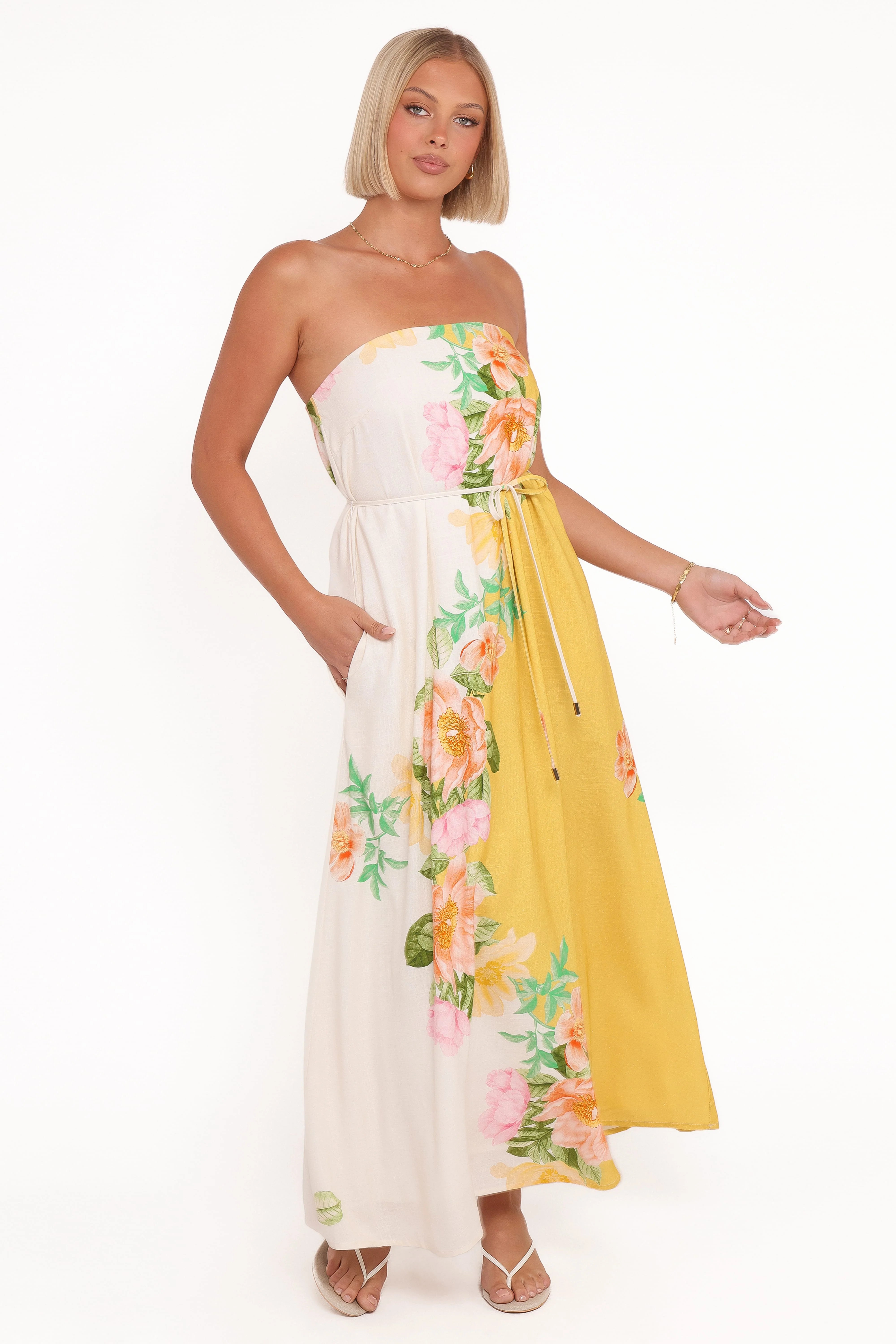 Marlia Maxi Dress - Yellow Poppy